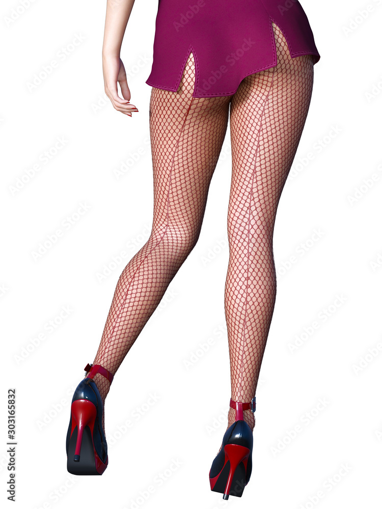 Long slender sexy legs woman short skirt stockings. Long slender sexy legs woman short skirt stockings.