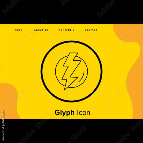 Lightening  icon for your project
