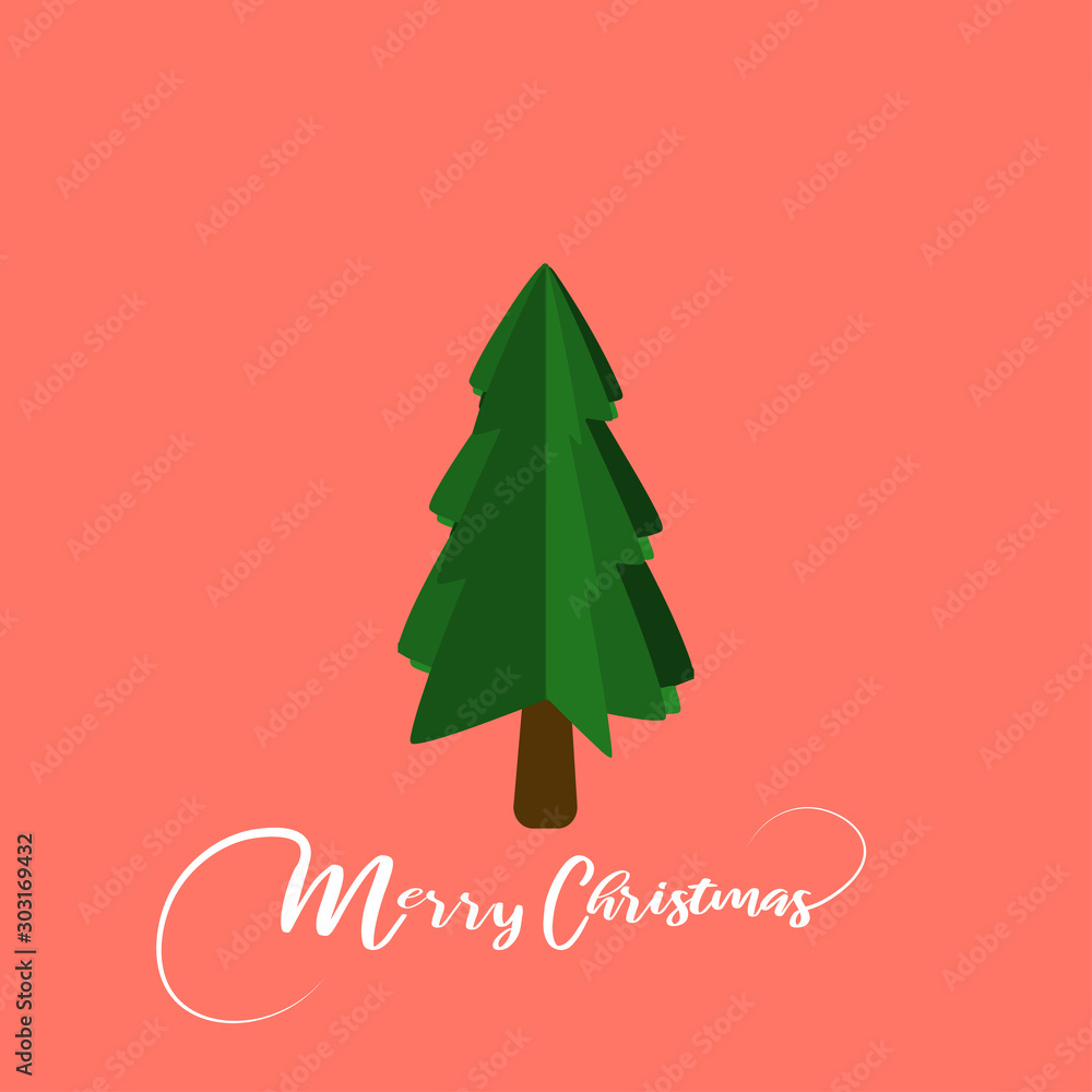 Christmas greeting card with christmas tree Christmas greeting card with christmas tree