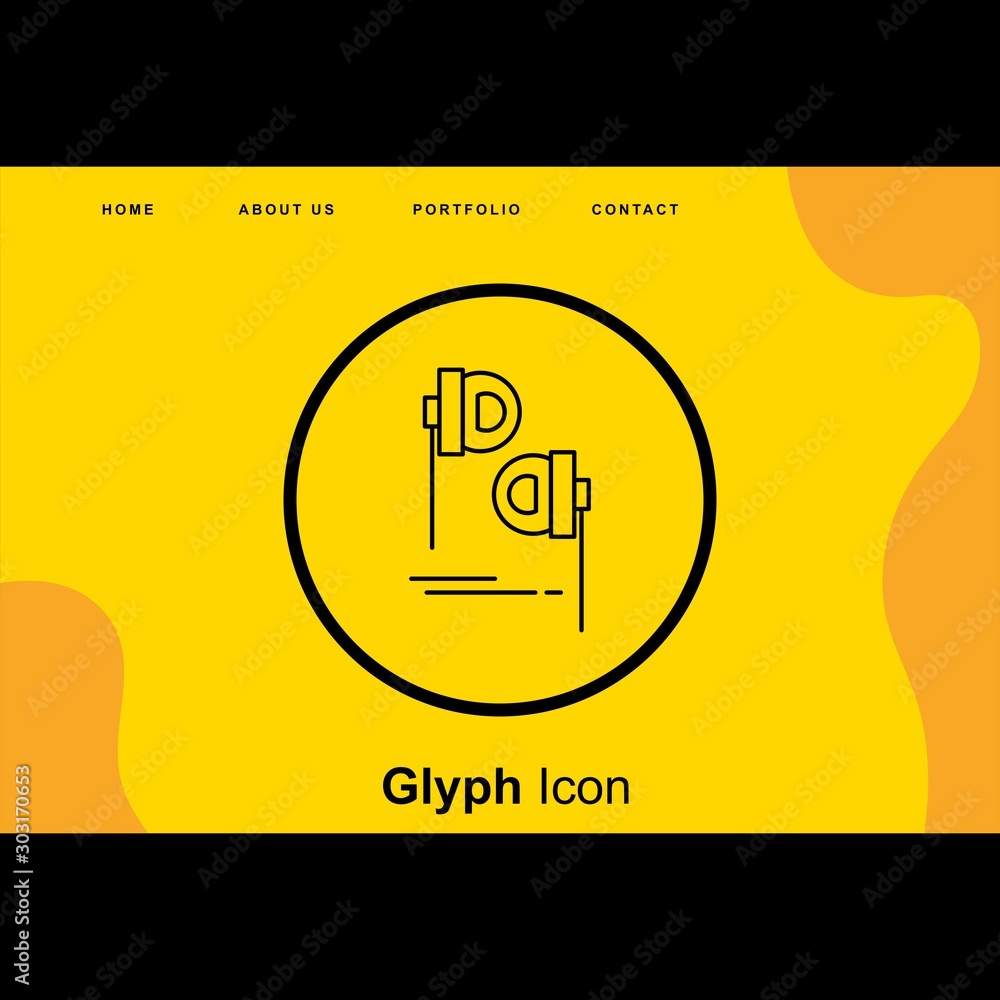 Obraz premium Earphone icon for your project