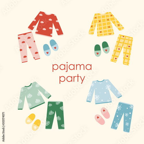pajamas collection, pajama party