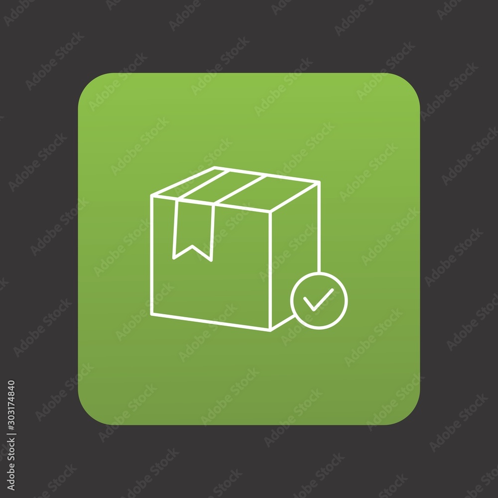 Valid Delivery of Package Check icon for your project Valid Delivery of Package Check icon for your project