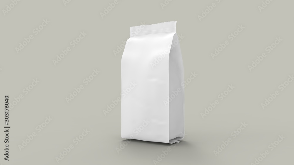 3d rendering of a pouch packaging isolated in studio background 3d rendering of a pouch packaging isolated in studio background