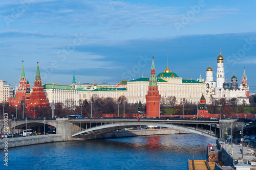General view of the Kremlin on a sunny autumn day in Moscow