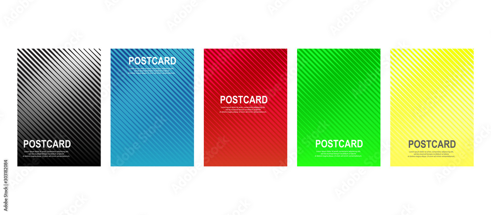 postcard abstract geometric on white background vector