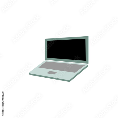 laptop vector, icon or symbol.