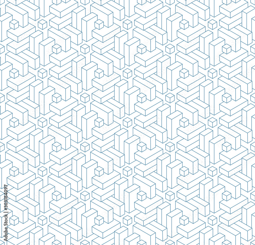 Seamless linear pattern in blue color. Seamless linear pattern in blue color.