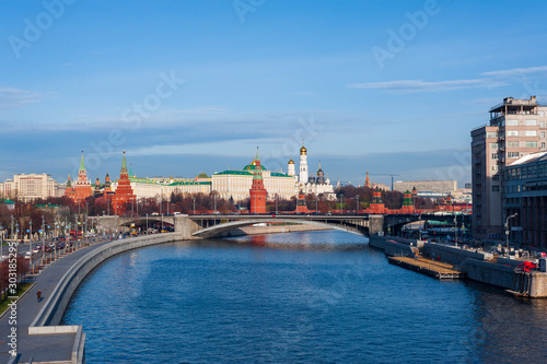 General view of the Kremlin on a sunny autumn day in Moscow © UPictures