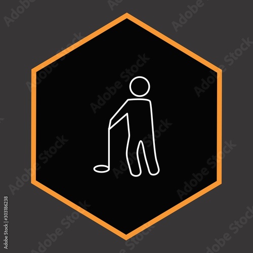 Golf Player icon for your project