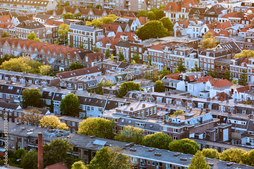 aerial view on the city centre of The Hague