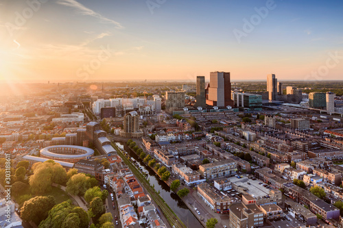 aerial view on the city centre of The Hague photo