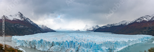 Panoramic view of Perito Moreno Glacier in Patagonia, Argentina