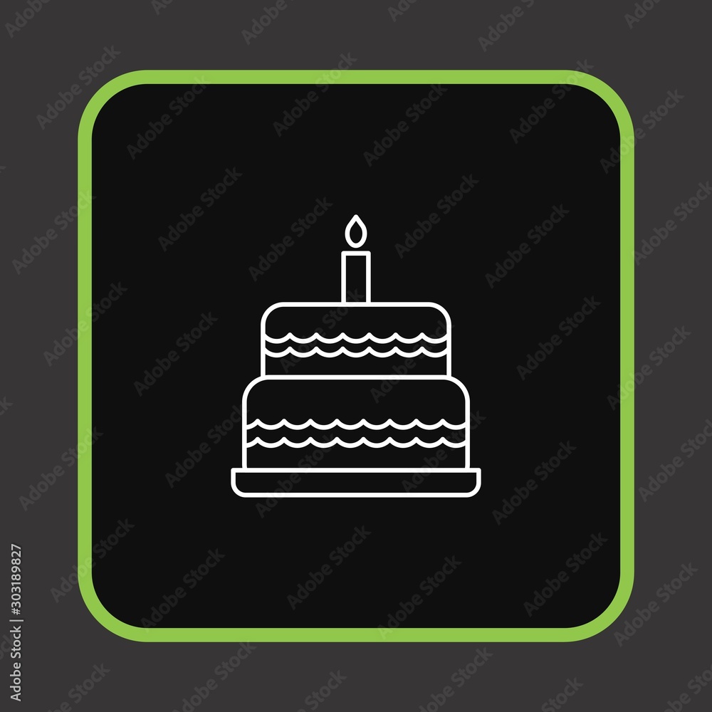 Happy birthday cake icon for your project Happy birthday cake icon for your project