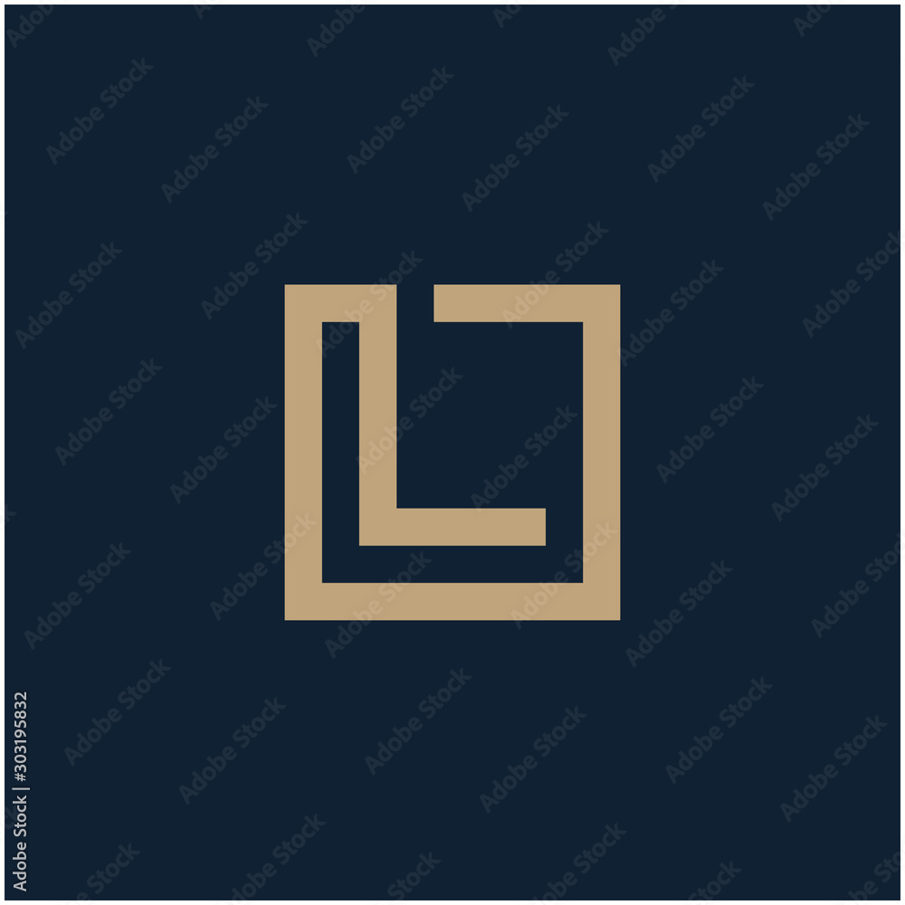 initial letter L geometric with square frame line art. Suitable for business consulting, studio, room, group, decoration, building, concept design. - vector initial letter L geometric with square frame line art. Suitable for business consulting, studio, room, group, decoration, building, concept design. - vector