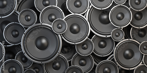 Photos Acoustic sound speakers background