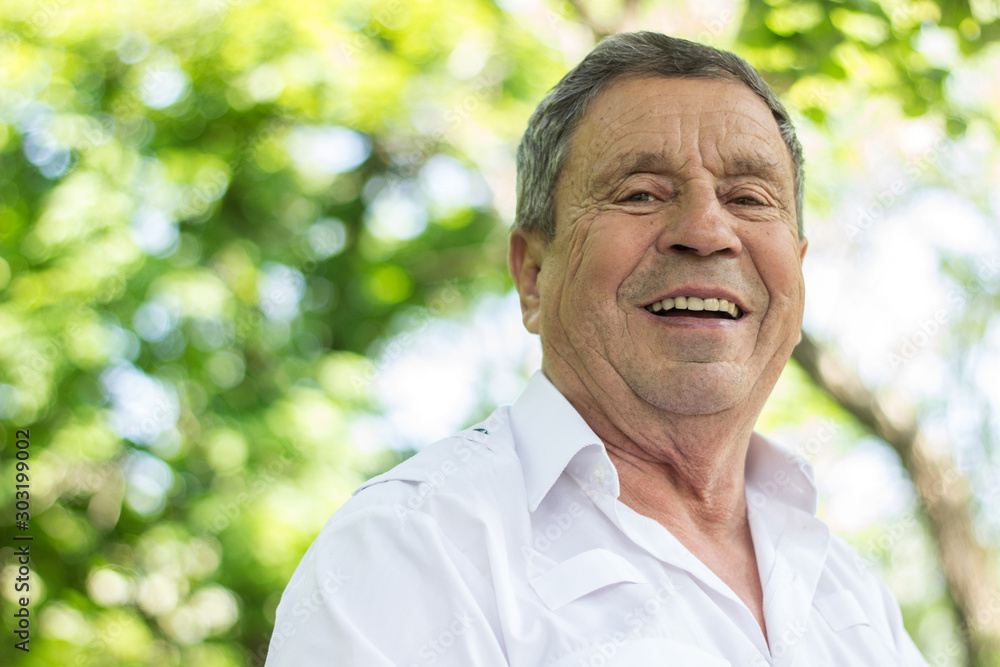 Portrait of a smiling senior man in Nature Portrait of a smiling senior man in Nature