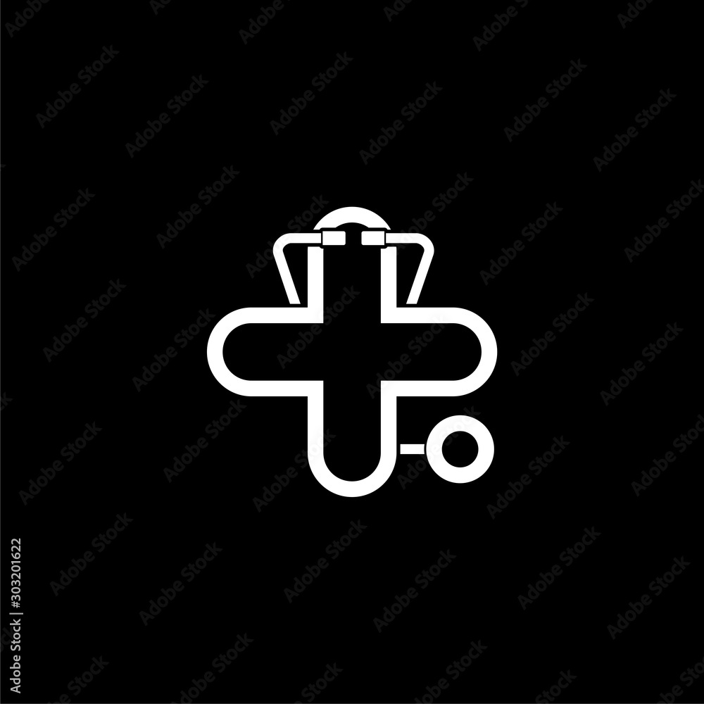 Obraz premium Medical icon isolated on black background.