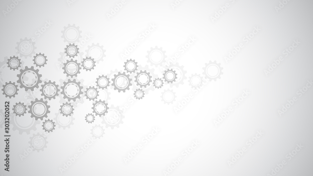 Cogs and gear wheel mechanisms. Hi-tech digital technology and engineering. Abstract technical background. Cogs and gear wheel mechanisms. Hi-tech digital technology and engineering. Abstract technical background.
