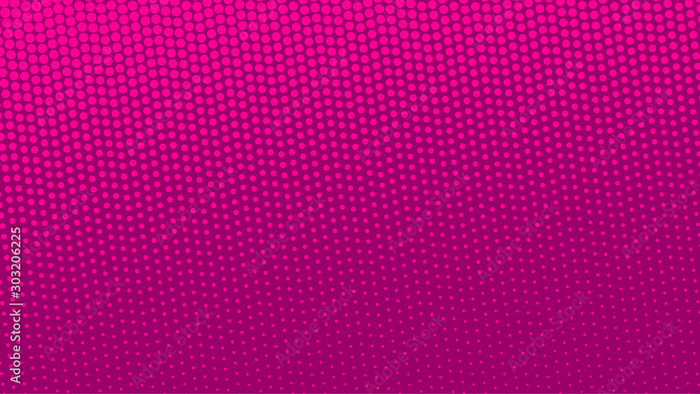 Magenta pink pop art background in retro comic style with halftone dots, vector illustration of backdrop with isolated dots Magenta pink pop art background in retro comic style with halftone dots, vector illustration of backdrop with isolated dots