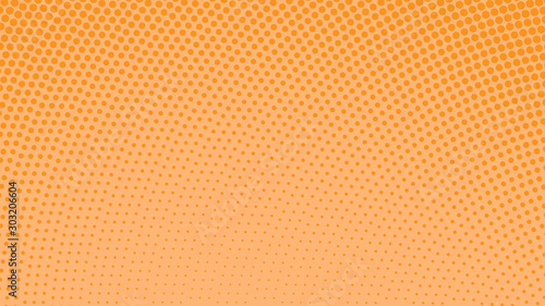 Light orange pop art background with dots design  abstract vector illustration in retro comics style