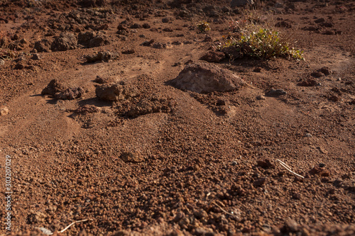 Rock formations of Vesuvio volcano at Naples, Italy
