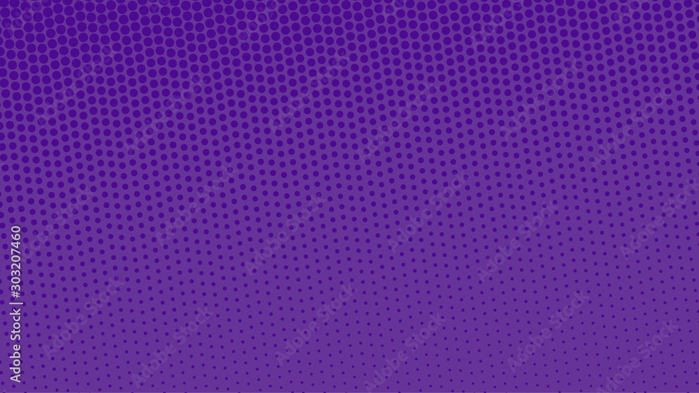 Purple with violet pop art background in retro comic style with halftone dots, vector illustration of backdrop with isolated dots Purple with violet pop art background in retro comic style with halftone dots, vector illustration of backdrop with isolated dots