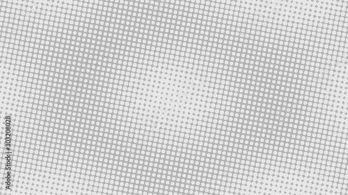 Grey with white modern pop art background with halftone dots design, vector illustration
