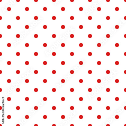 Vector seamless polka dots pattern with hexagons. Simple design for wrapping, wallpaper, textile