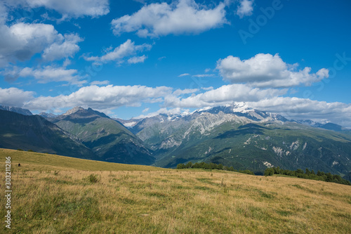 Fototapeta Naklejka Na Ścianę i Meble -  Zuruldi mountains - popular trek in Svaneti, Georgia. 