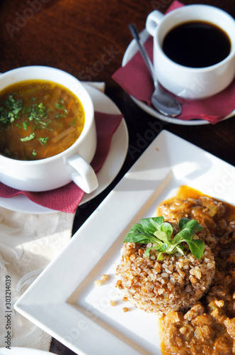 soup with bread