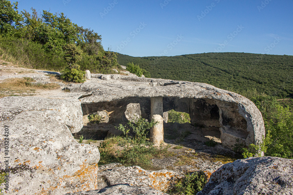 Cave city of ancient Christians. Byzantine construction. Cave city of ancient Christians. Byzantine construction.