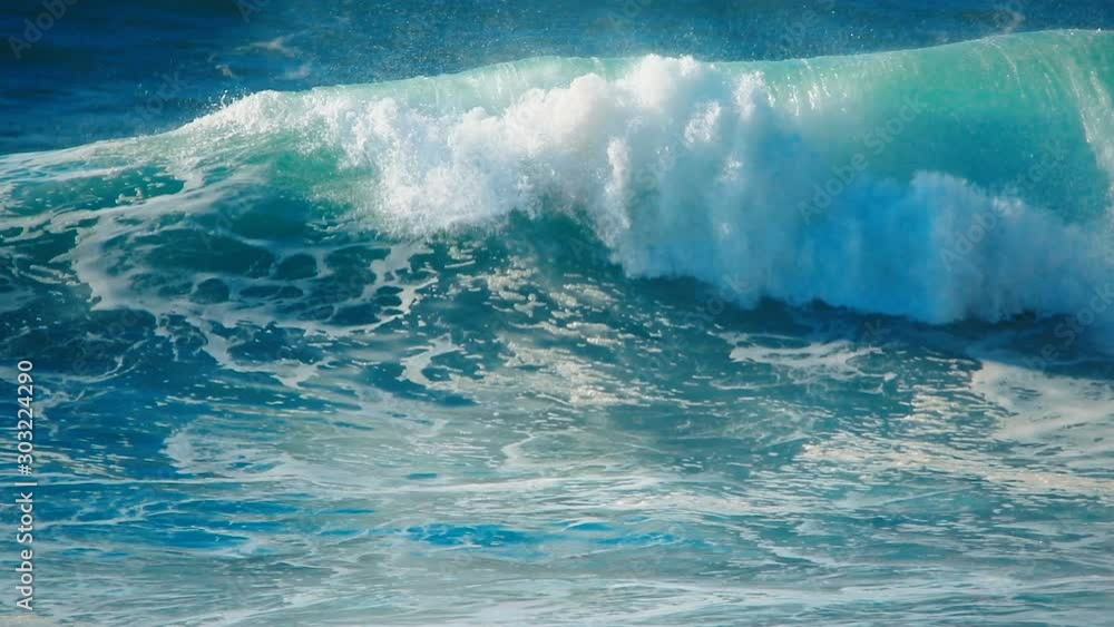Ocean wave crashing, slow motion pov background Ocean wave crashing, slow motion pov background