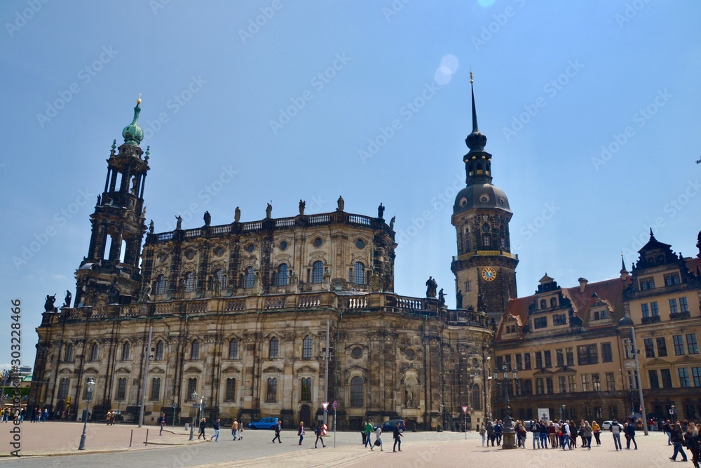 Dresden Germany Baroque Cathedral. Katholische Hofkirche