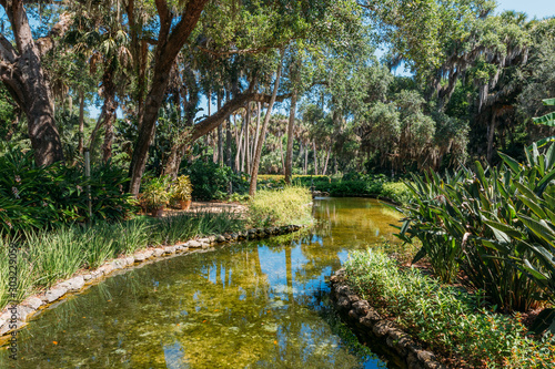 Small stream in Washington Oaks Gardens State Park in Palm Coast, Florida