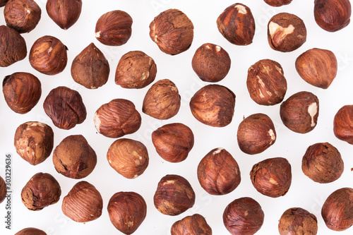 Wallpaper Mural Hazelnut unpeeled isolated white background. Torontodigital.ca