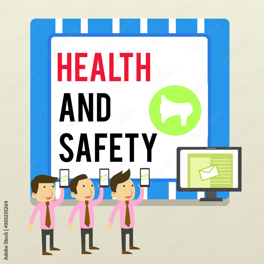 Word writing text Health And Safety question. Business photo showcasing regulations and procedures intended to prevent accident SMS Email Marketing Media Audience Attraction Personal Computer Word writing text Health And Safety question. Business photo showcasing regulations and procedures intended to prevent accident SMS Email Marketing Media Audience Attraction Personal Computer