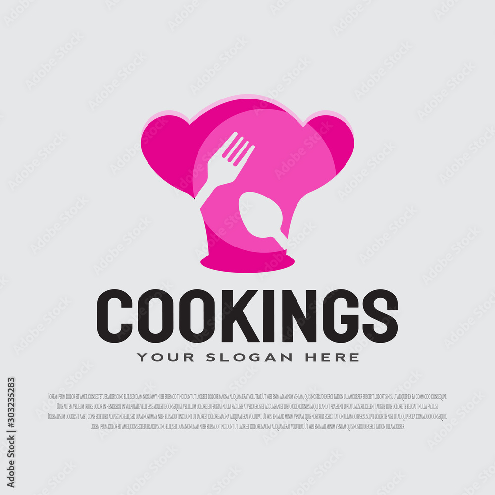 food culinary logo. cooking icon. symbol of organic food. creative restaurant symbols, banner elements, vector illustration elements