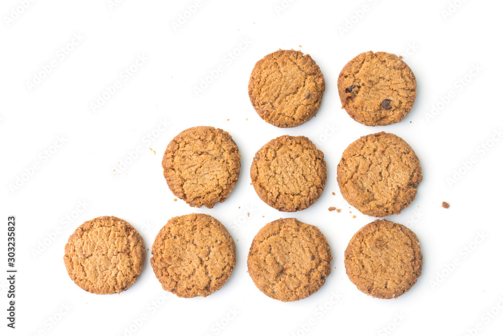 butter cookies isolated on white butter cookies isolated on white