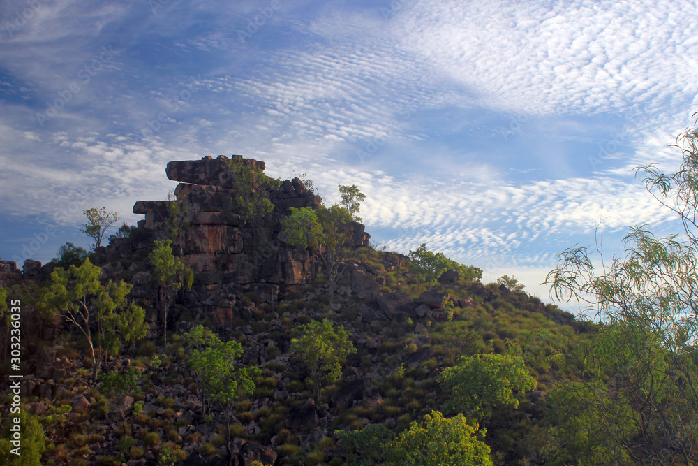 Single mountain in Northern Territory, Australia
