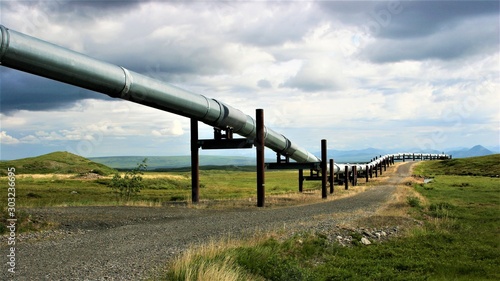 A pipe that transports oil from the Artic