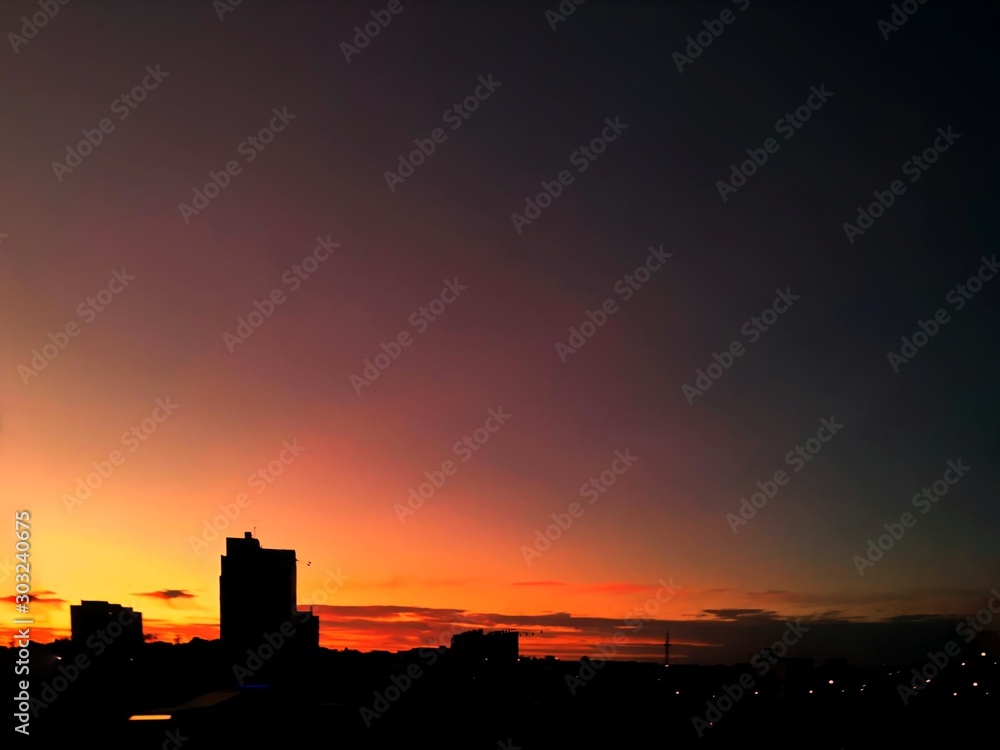 sunset in city sunset in city