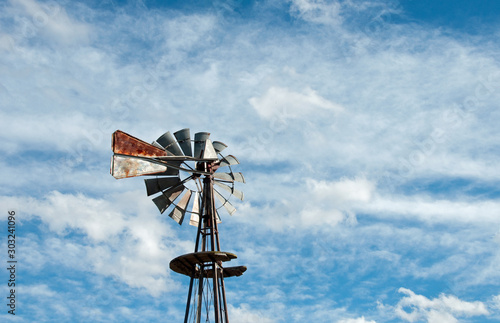 Rural Windmill and Clouds