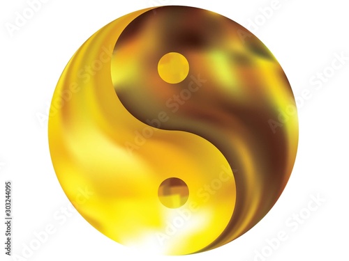 Mesh background in the form of yin yang.