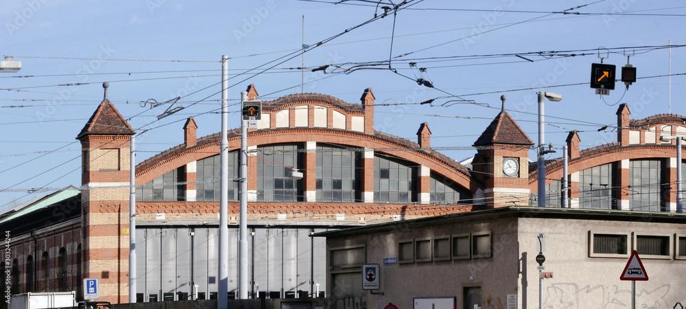 Basel, Basel Stadt, Switzerland - December 8, 2016: old tram depot