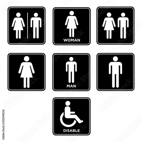 vector toilet sign symbol icon design