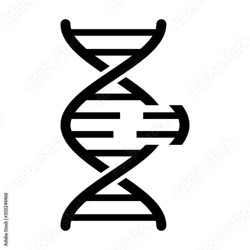 DNA genetic engineering or gene / genome editing flat vector icon for science apps and websites