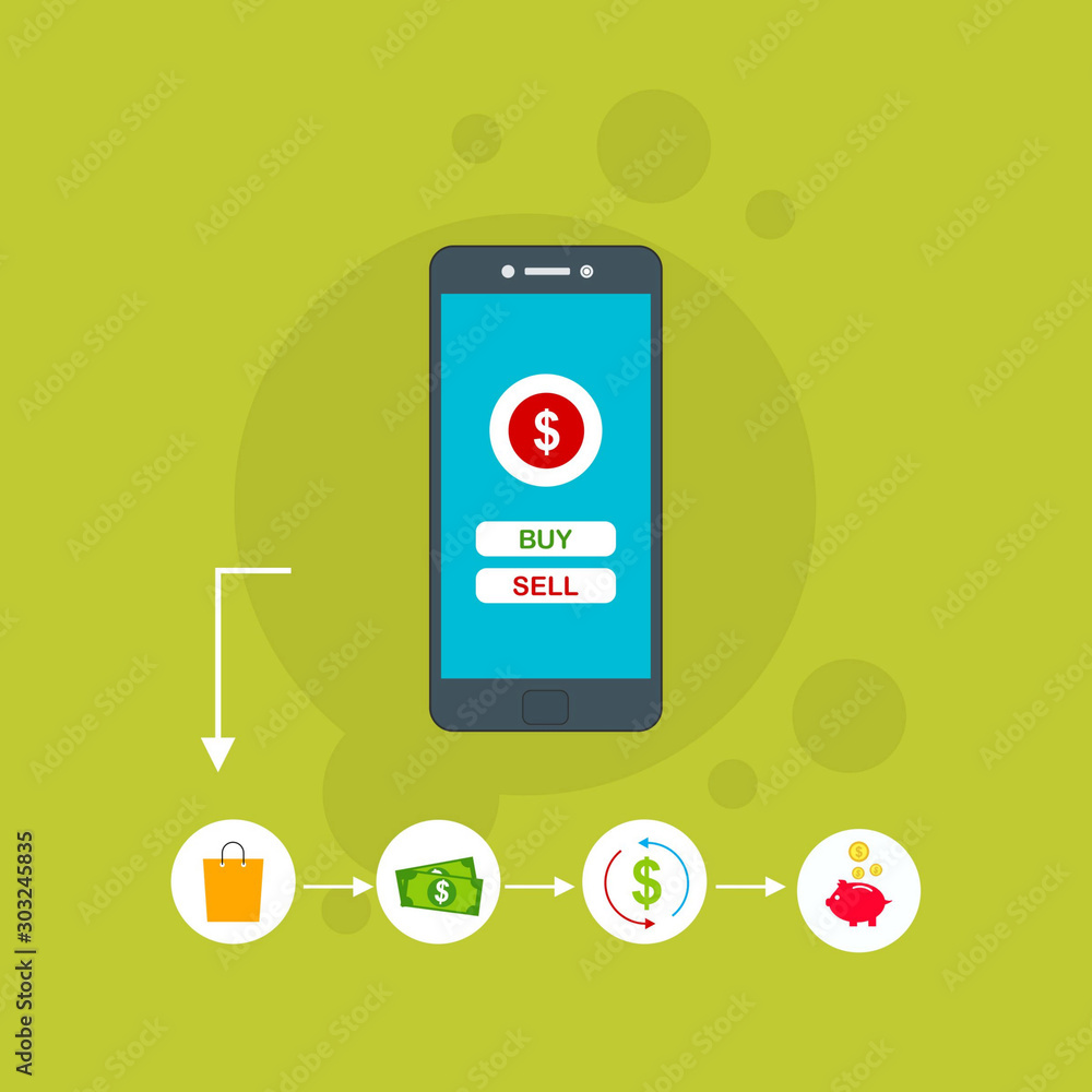 mobile payments, personal data protection. Transfer money from card. Computer and bank card isolated on colored background. Vector illustration mobile payments, personal data protection. Transfer money from card. Computer and bank card isolated on colored background. Vector illustration
