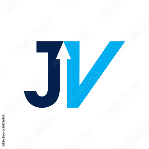 Initial JV Logo template vector icon