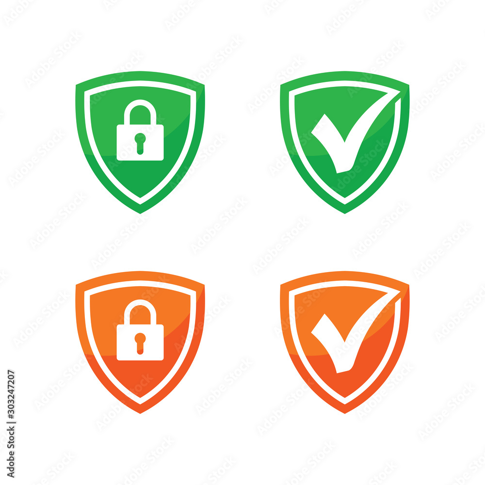 Secure, Guard and Shield Logo Vector, Icon Secure, Guard and Shield Logo Vector, Icon