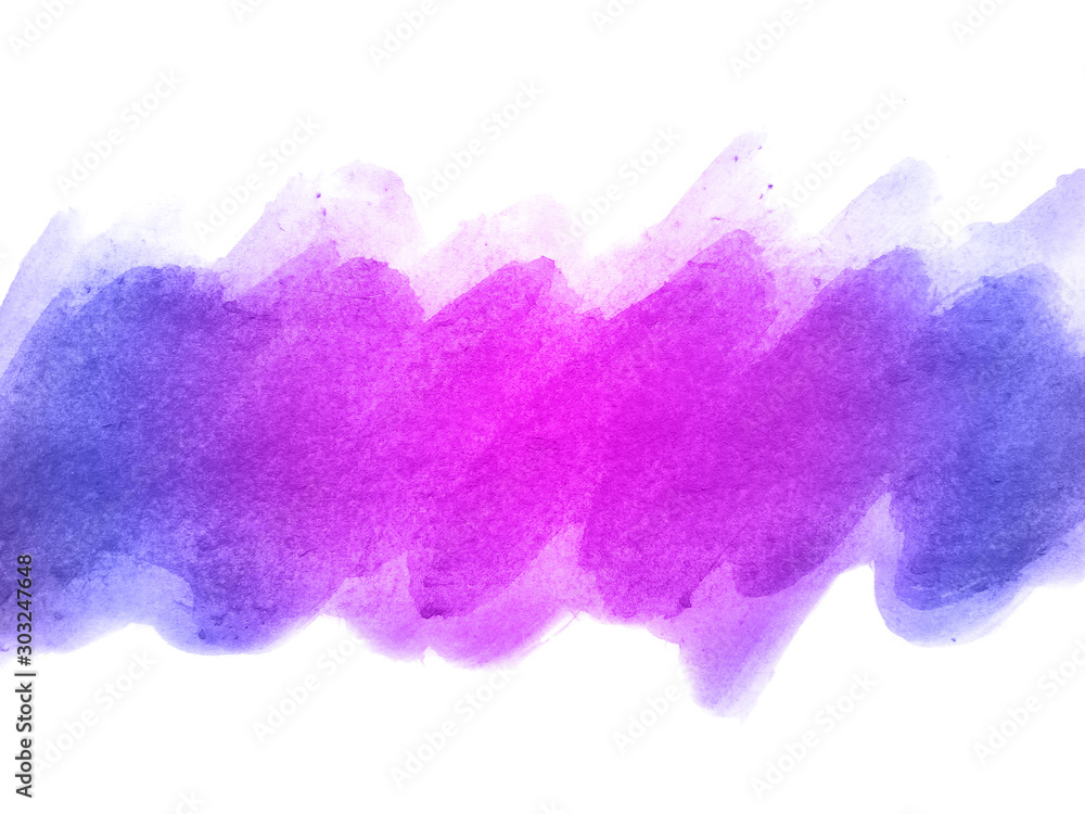 Blue and purple abstract watercolor background. Blue and purple watercolor scribble texture. It is a hand drawn. - obrazy, fototapety, plakaty 